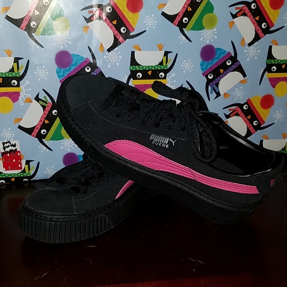 NEW! PUMA SUEDE PLATFORM SHOES WOMEN GIRLS